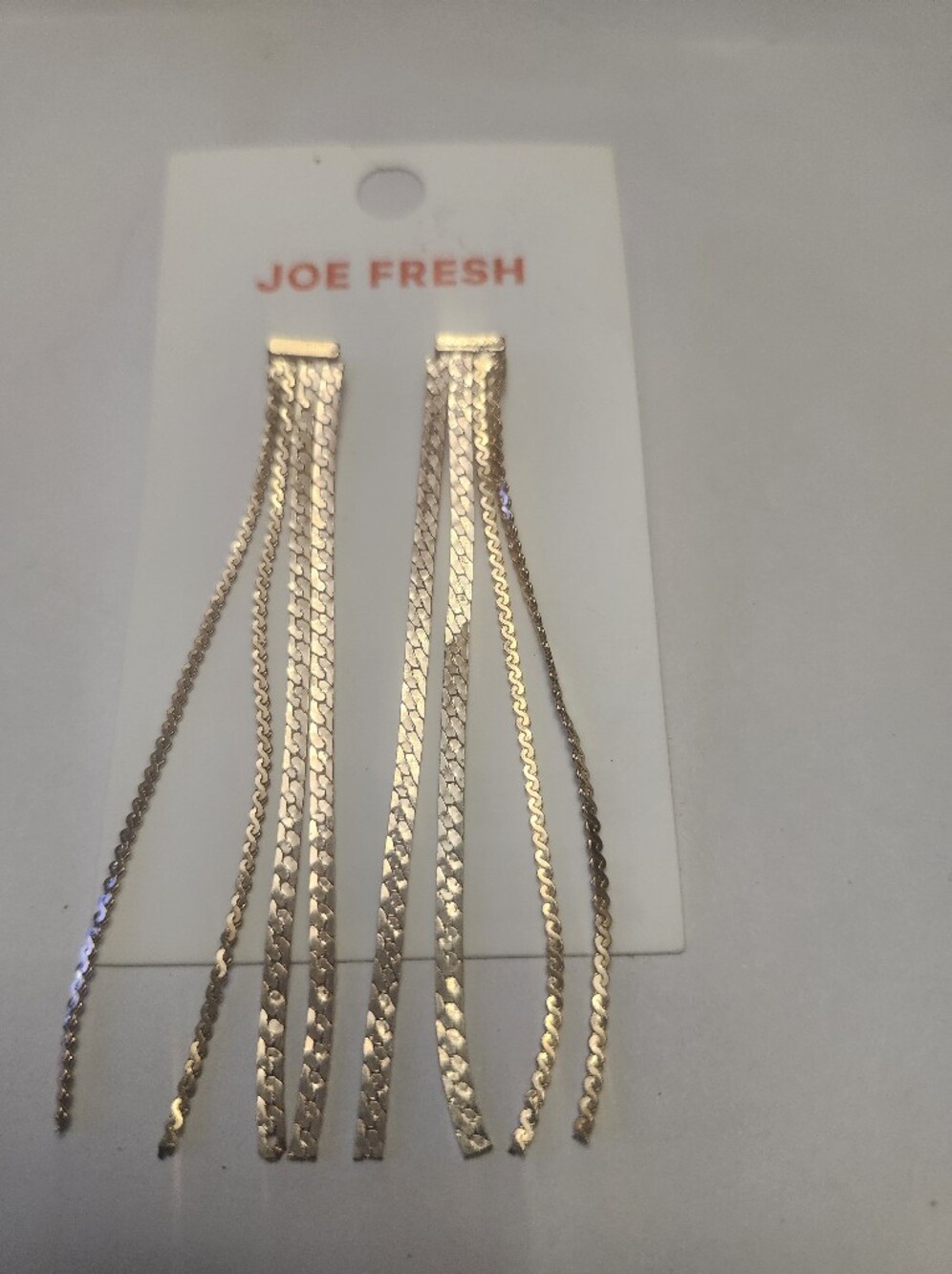 Joe Fresh Delicate Multi-Row Rose Gold Dangle Earrings
